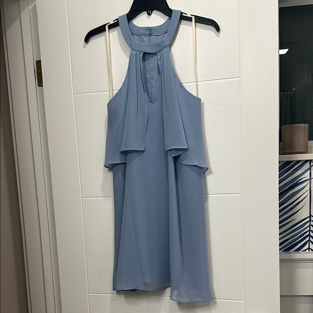 Light blue flowing Halter Dress